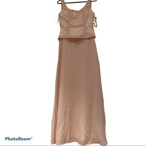 Aspeed blush pink prom dress with shawl Sz Xs New